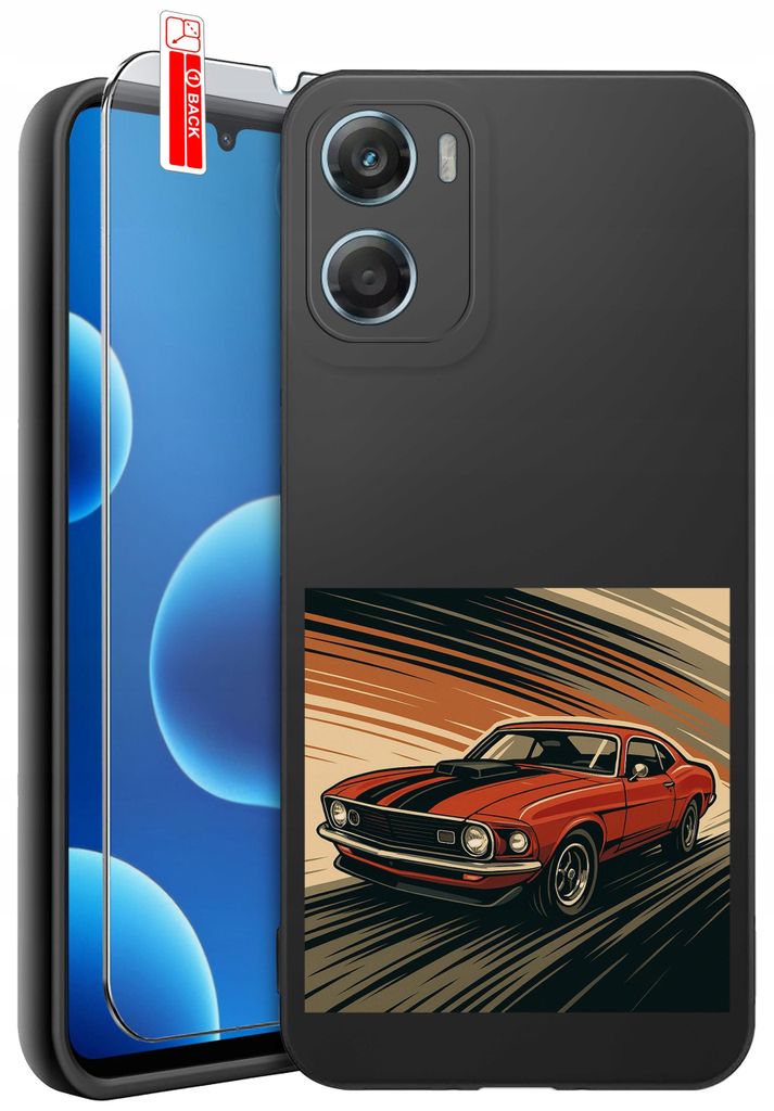 Hülle für Motorola G06 | G06 Power-Designs | Mattes Silikonetui + 9H-Glas