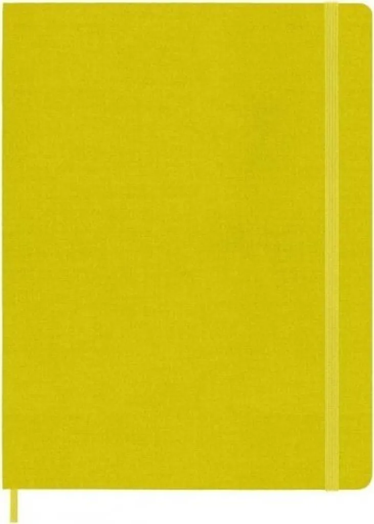 Moleskine Carnet de notes XL Jaune Paille - Ligné, Couverture Tissu