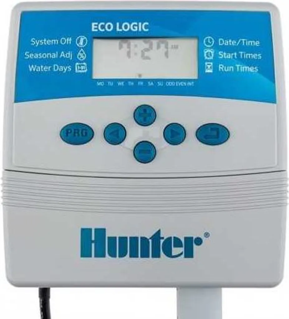 Programmateur d'eau Hunter EC4 4 zones pour stopper le gaspillage d'eau