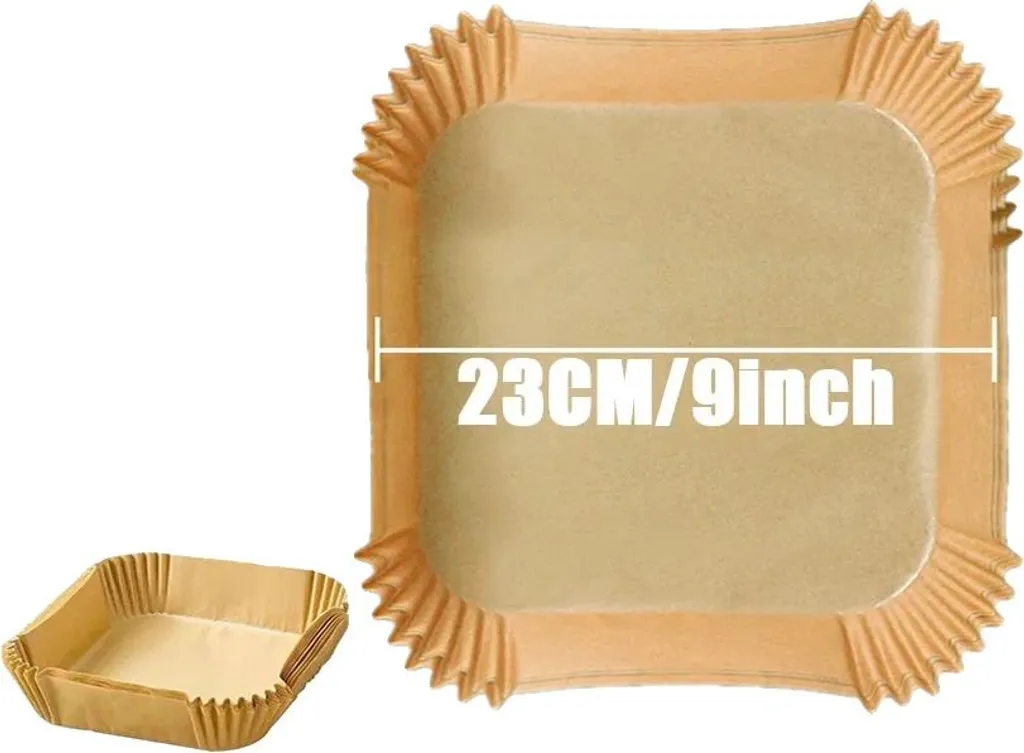 Inserti Ecologici 23cm per Friggitrice ad Aria - 100 Pezzi Quadrati
