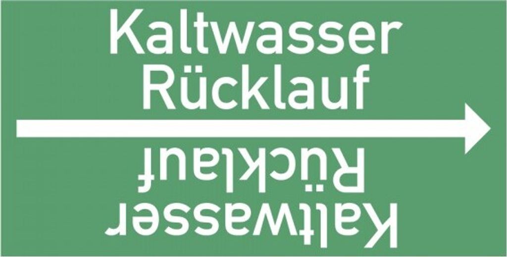 Dreifke Rohrleitungsband Kaltwasser Rücklauf, DIN 2403, ab Ø 15mm, grün/weiß...