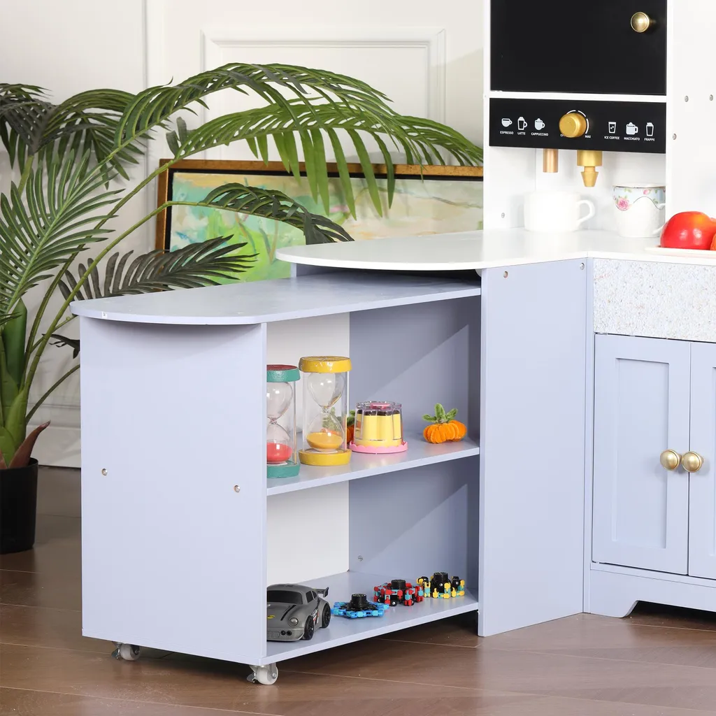 Cuisine Enfant Interactive Merax en Bois avec Accessoires, 3 Ans et Plus - 15