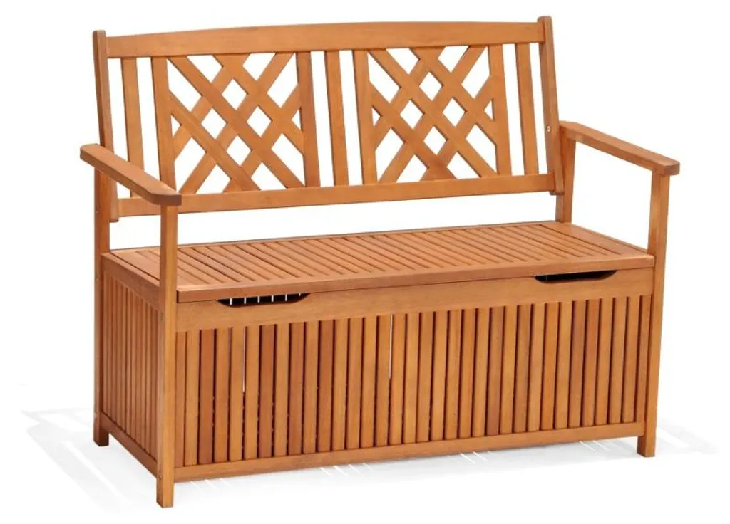 Banc avec espace de rangement ORLANDO en chêne clair et assise stable