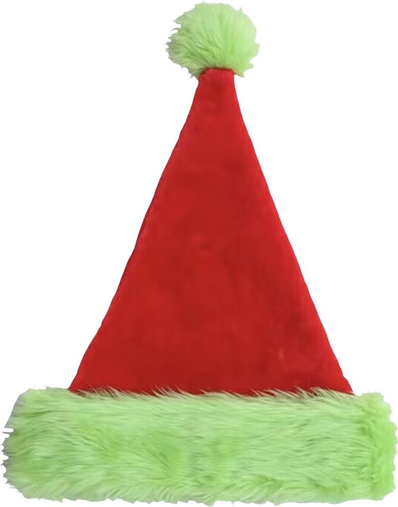 Leuchtend grüne Weihnachtsmannmütze, die im Dunkeln leuchtet – die perfekte Partymütze für Erwachsene und Kinder – ein festliches Accessoir...