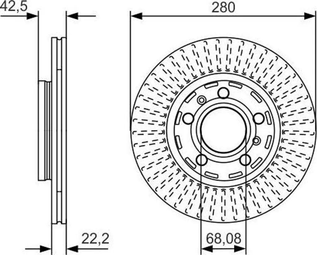 Disque de frein BOSCH 0 986 479 C89 pour Audi A8 et VW Phaeton 3D