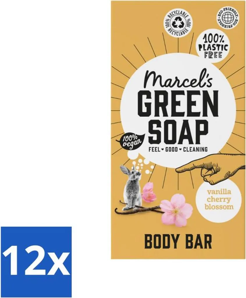 Scorta Annuale Marcel's Green Soap: 12x Sapone Vaniglia e Ciliegio