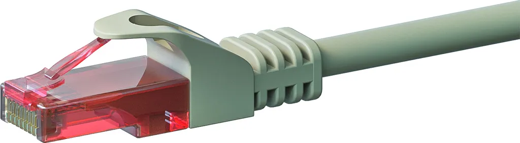 Câble réseau CAT6 anti-perte de signal, 50 mètres cuivre gris U/UTP