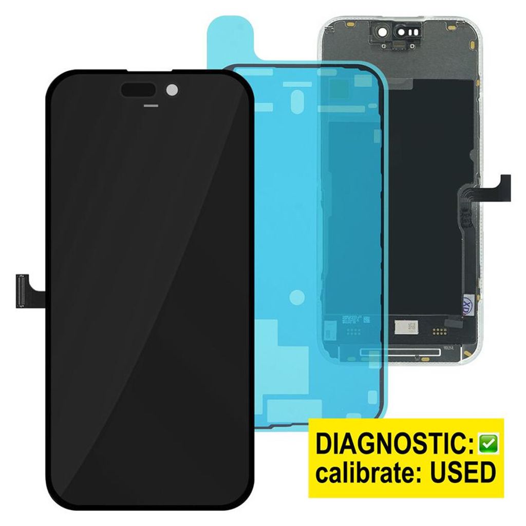 Kompatibel Diagnosefähig Soft OLED 120Hz Display Touchscreen Bildschirm Schwarz für Apple iPhone 15 Pro & Werkzeug