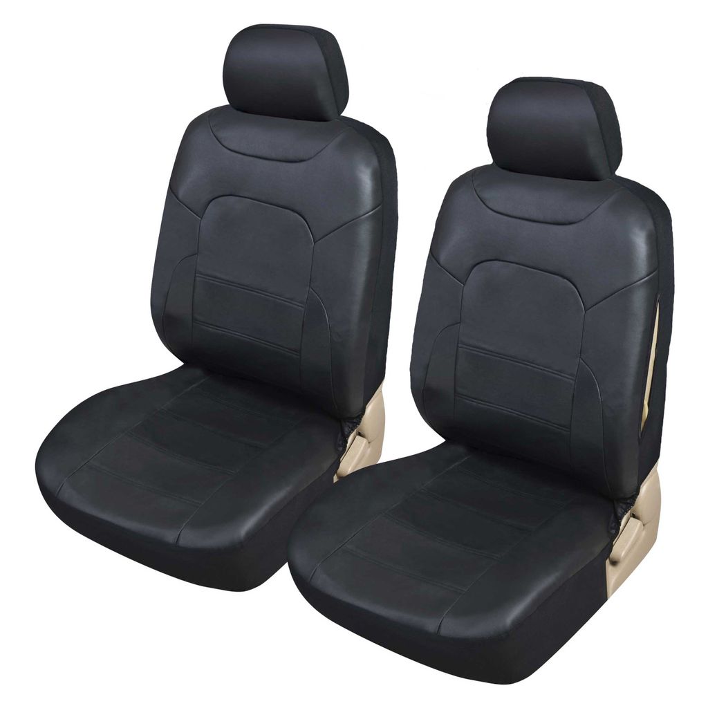 2+1 Kunstleder Vordere Sitzbezüge Grau Schonbezüge Neu für Ford Renault Toyota 