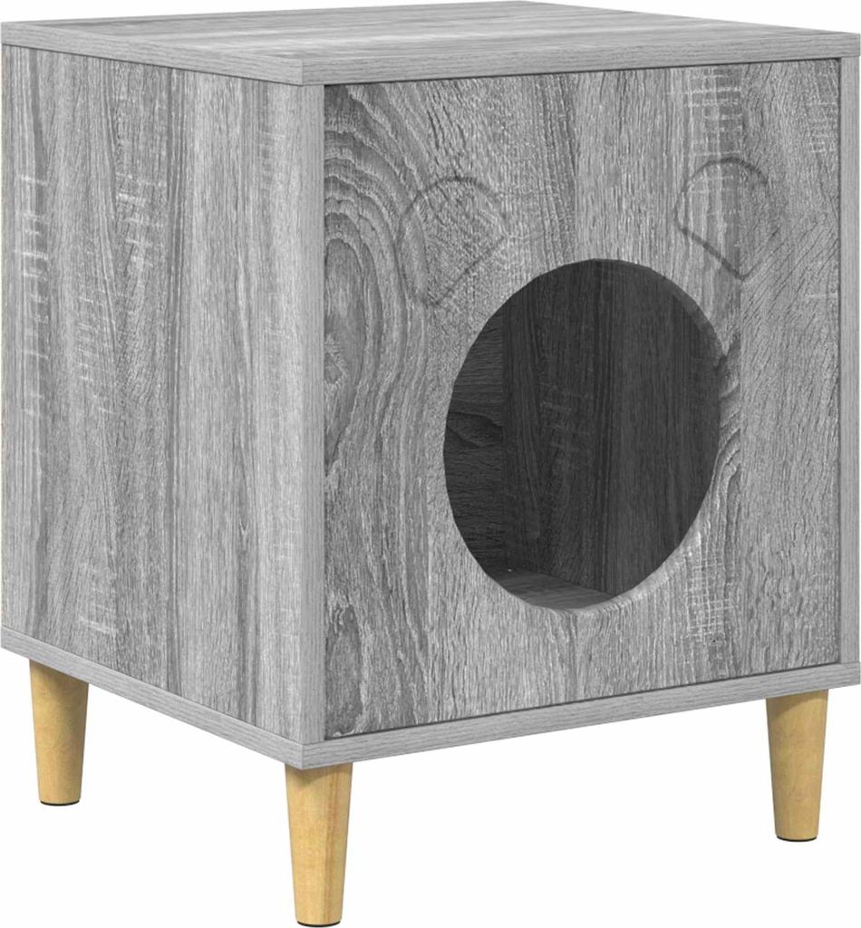 Katzenhaus Graues Sonoma 42,5 x 40 x 53 cm Holzwerkstoff