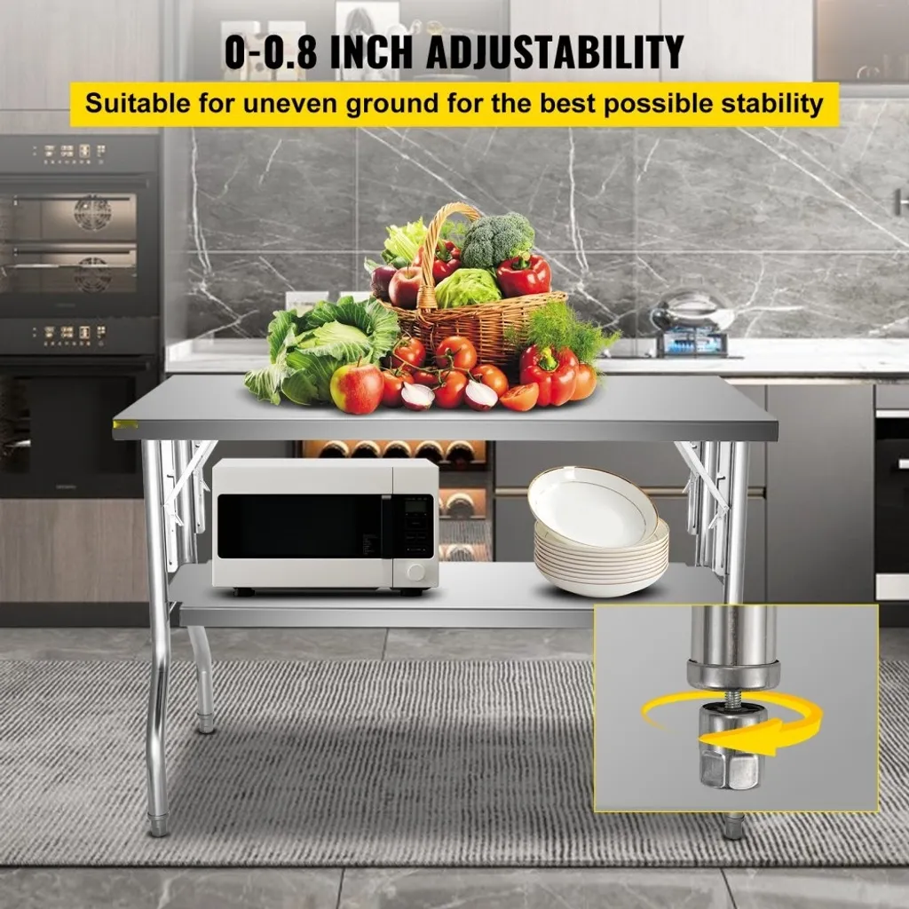Table de travail inox pliable FlexiPrep - Capacité 772 lbs 48x30p