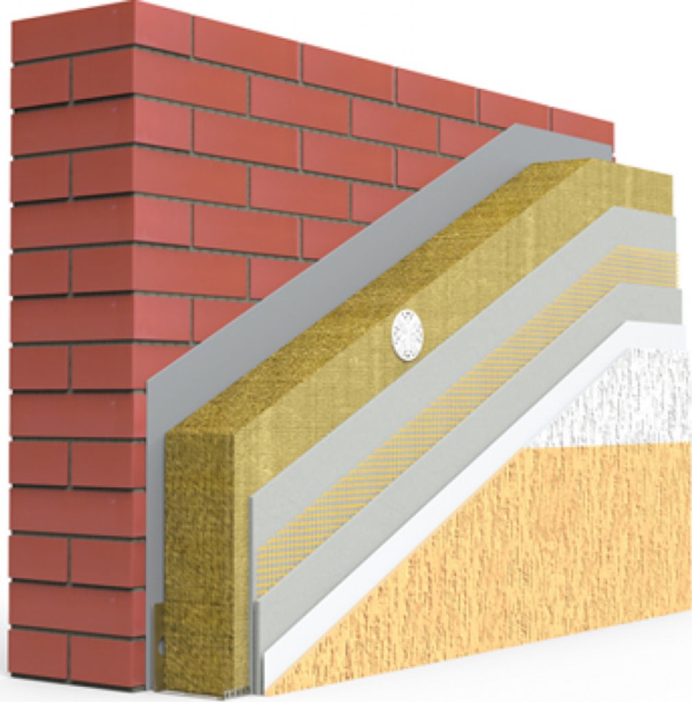 300m² WDVS Steinwolle 034 Komplettpaket mooo 100mm Fassadendämmung WLG034 WDVS Putzträgerplatte Dämmplatte VWS Mineralwolle Wärmedämmung System