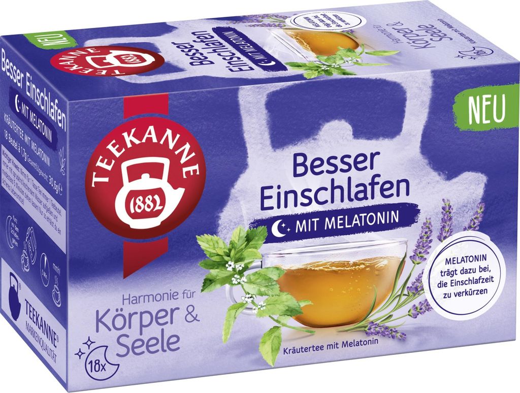 3x TEEKANNE 8000 Besser Einschlafen Tee 18 Portionen Immagine del prodotto 