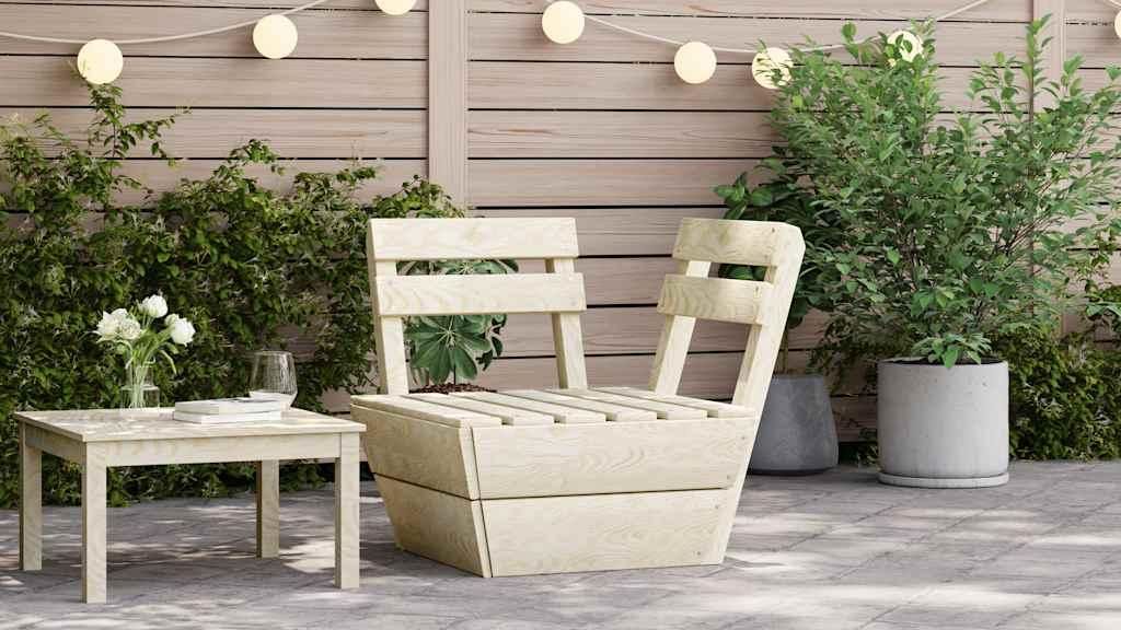 vidaXL Modulares Palettensofa Eckteil Imprägniertes Fichtenholz