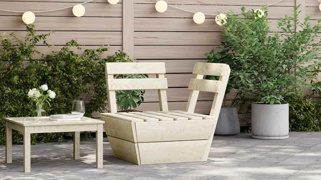 Divano pallet modulare sezione angolare Legno di abete impregnato