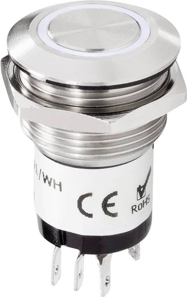 Renkforce RF-4707814 Klingeltaster 1fach Edelstahl, Weiß 24 Produktbild 