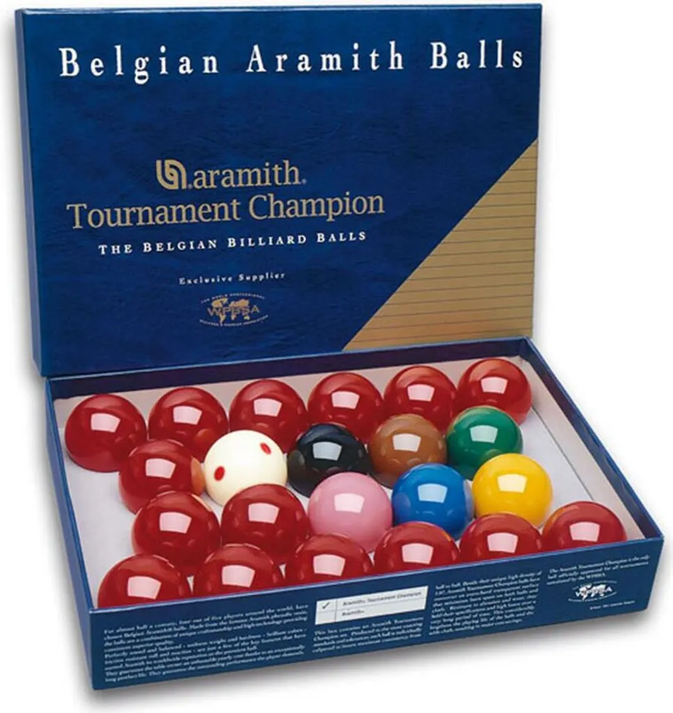 Bille de Billard Snooker Aramith Champion Pro Cup 52,4mm Blanc et Rouge