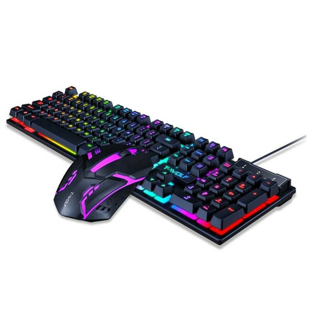 Gaming Tastatur Rainbow LED Hintergrundbeleuchtete Gamer Keyboard für Windows