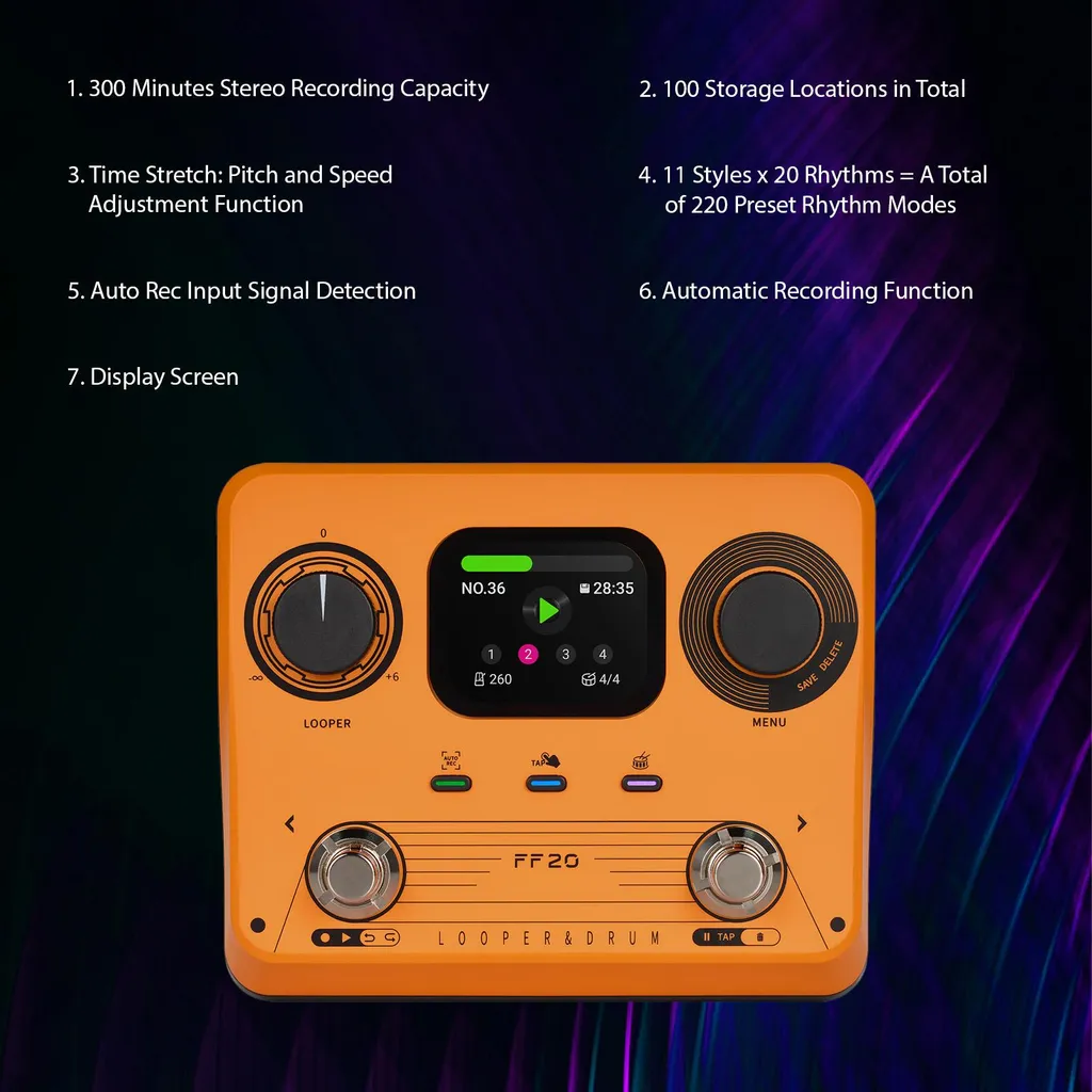 Station de loop pour guitare électrique avec boîte à rythmes intégrée - 10