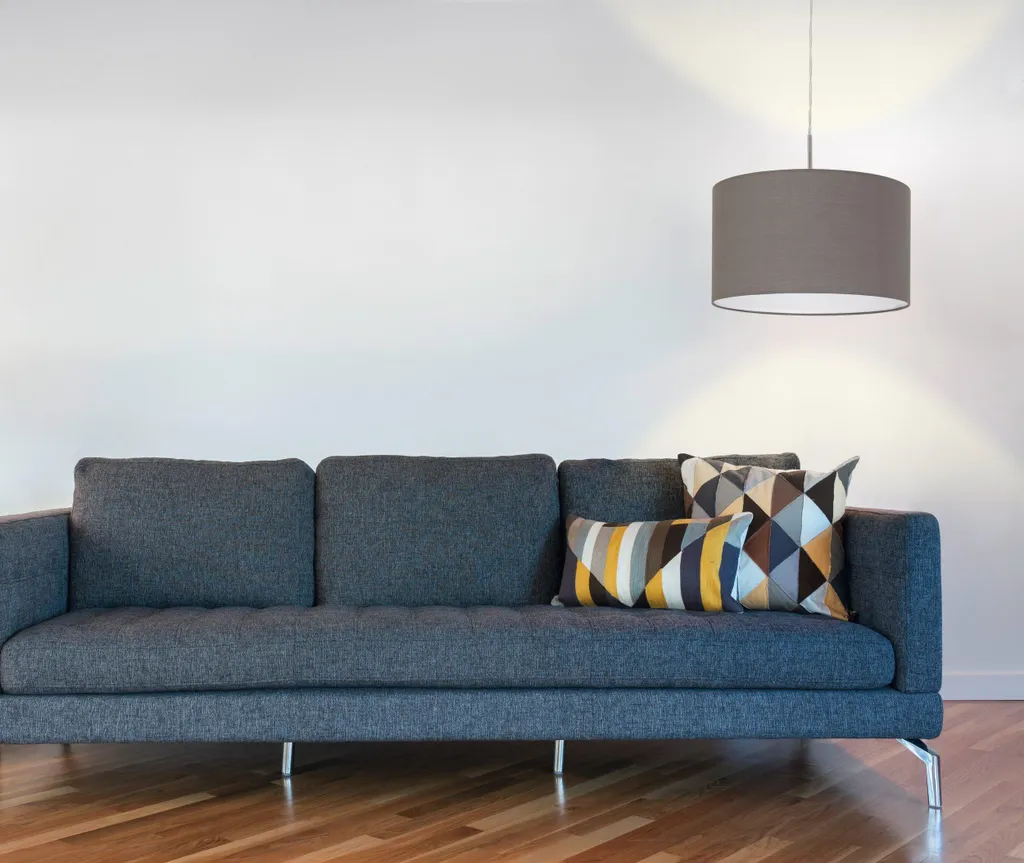 Lampada Sospensione 38cm Eglo Pasteri Tessuto Antracite Nichel Opaco - 6