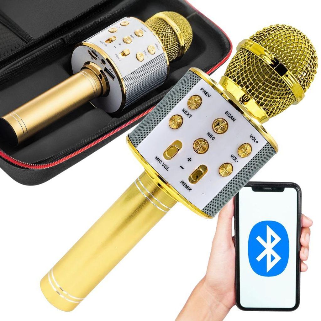 Bezprzewodowy mikrofon Bluetooth do karaoke, głośnik, Zdjęcie produktu 