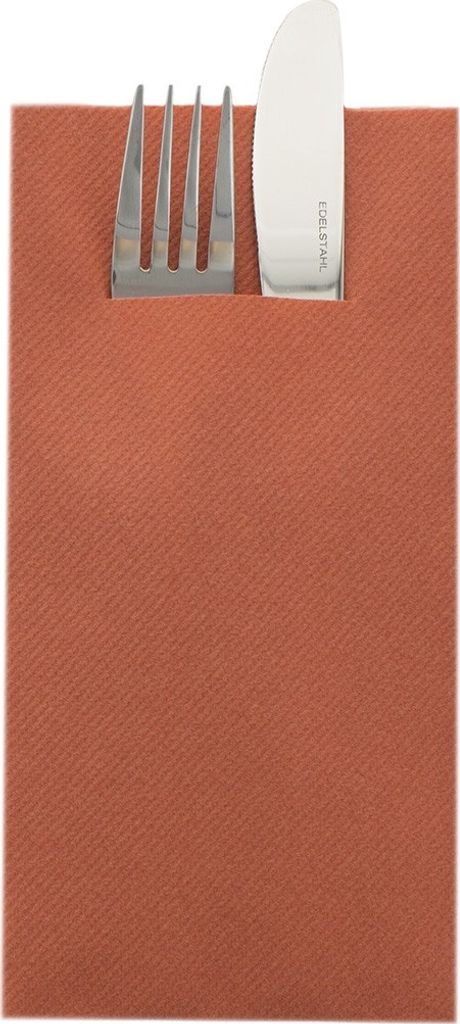 Sovie HORECA Besteckserviette Terrakotta aus Linclass Airlaid 40 x 40 cm, 100 Stück