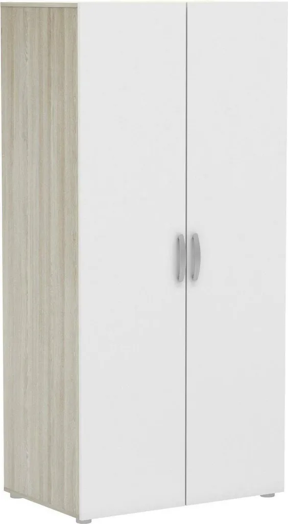 Armoire 2 portes Ockhi chêne marron 79x166cm avec penderie intégrée
