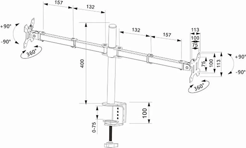 Support double écran SolidHand UM02 : libérez de la place sur le bureau