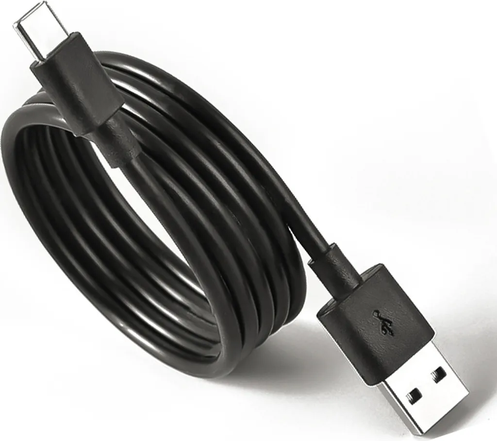 Cavo Type-C 3A INF XL Nero - 2 Pezzi Nylon Intrecciato Alta Qualità