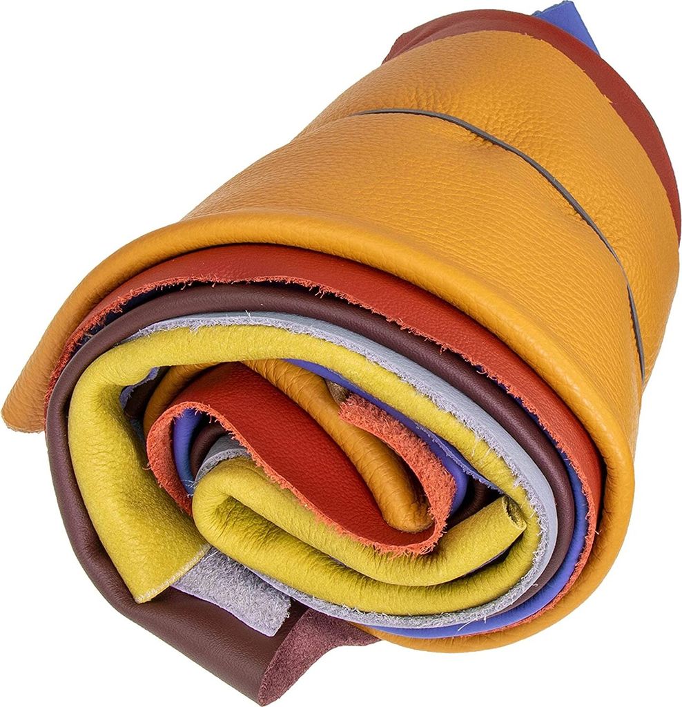 Lederstücke 1kg bunt, DIN A3 - Lederstücke alle Stücke Produktbild 