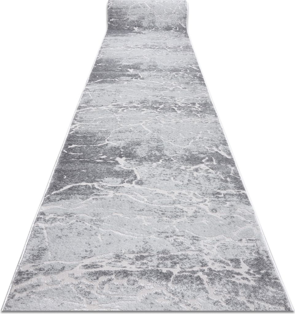 Läufer Strukturell MEFE 6182 zwei Ebenen aus Vlies grau 70 cm Grau 70x260 cm