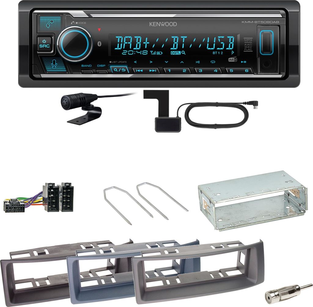 Kenwood KMM-BT508DAB Bluetooth DAB USB Einbauset für Produktbild 