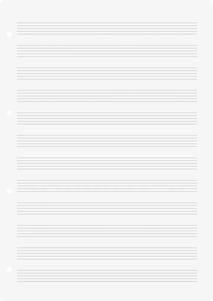 Feuillets Mobiles A4 pour Classeur avec Lignes de Notes de 12 mm - 3