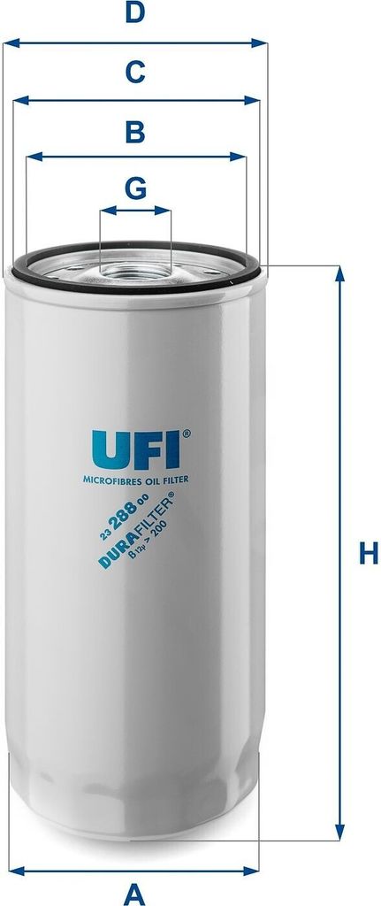 Ölfilter UFI 23.288.00 Anschraubfilter für IVECO EUROSTAR für NEW HOLLAND TN-A für IRISBUS ARWAY für ASTRA HD 7-C