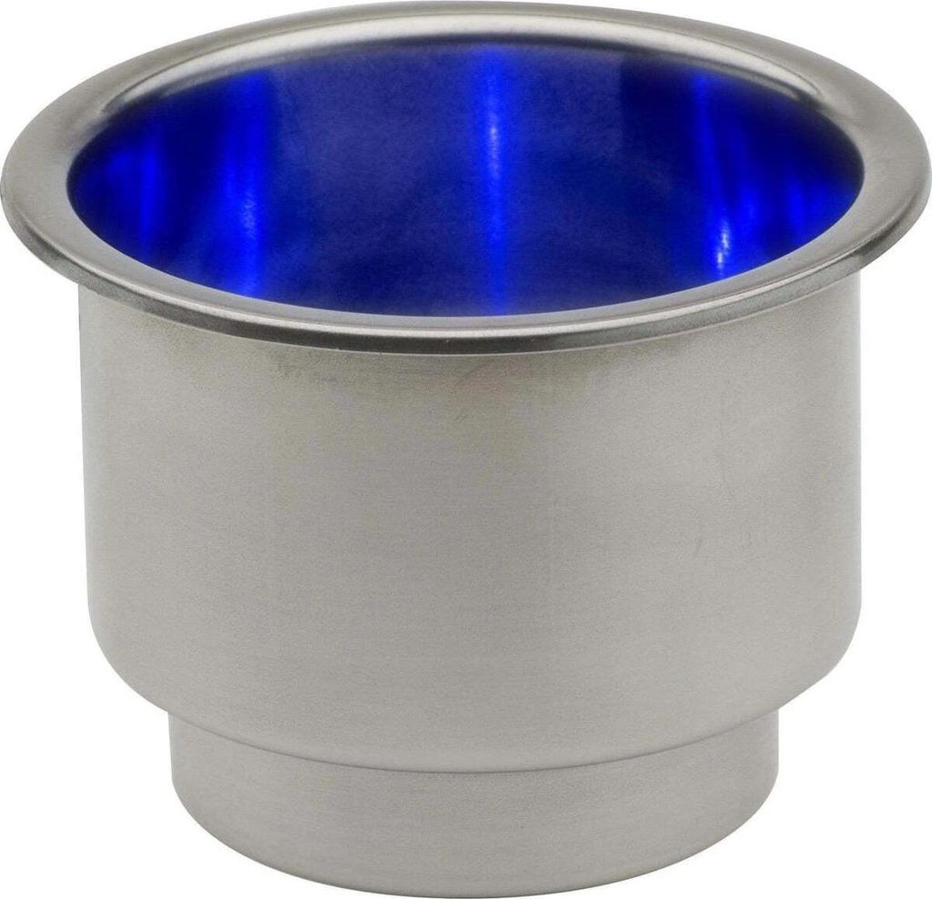 Osculati | Getränkehalter Edelstahl - Blau - Integrierte LED - Robuste Konstruktion - Ideal für Boote