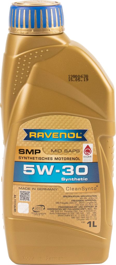 Ravenol SMP SAE 5W 30 universal Synthetisches Leichtlauf Produktbild 