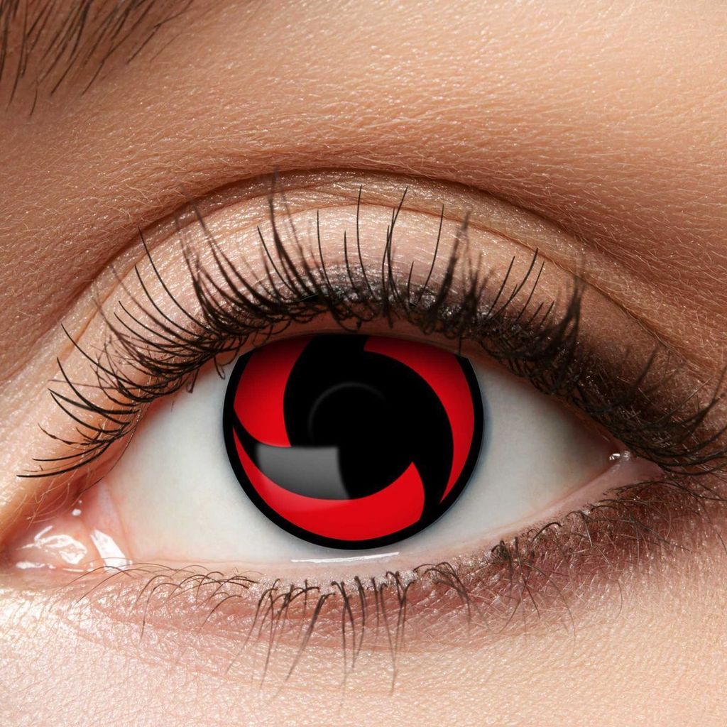 Zoelibat Mangekyo Sharingan 3-Monats-Kontaktlinsen auffälliger Anime Cosplay Look