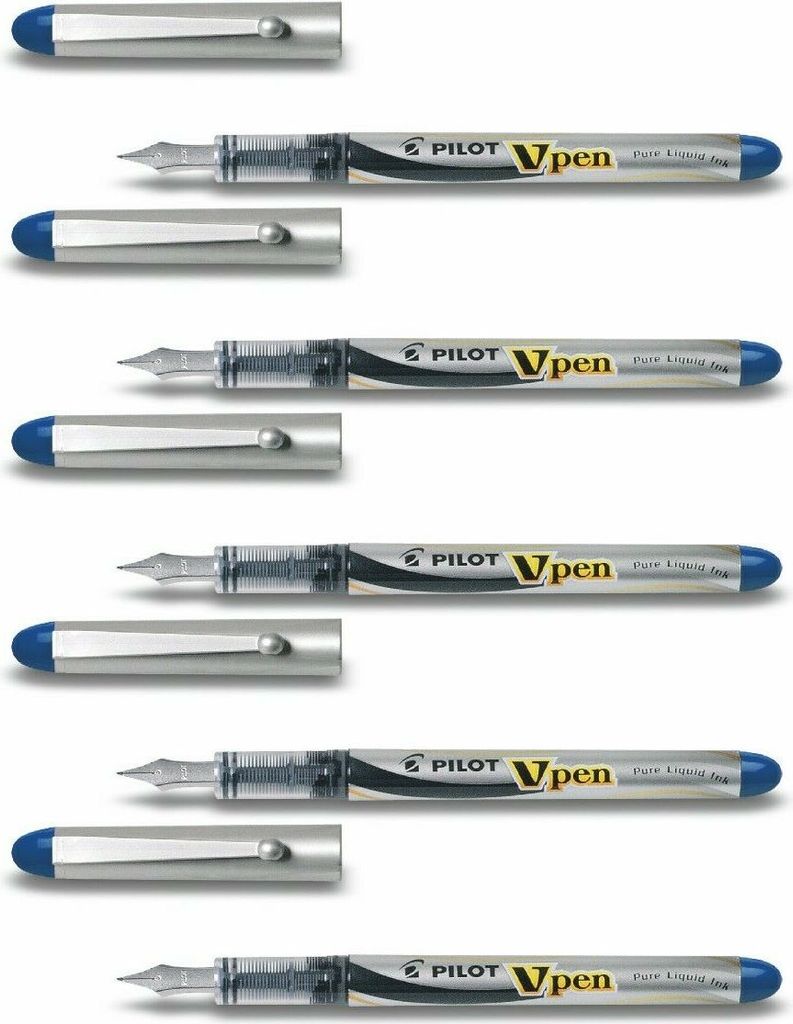 Pilot V-Pen Silver - 5er-Set blau Produktbild 