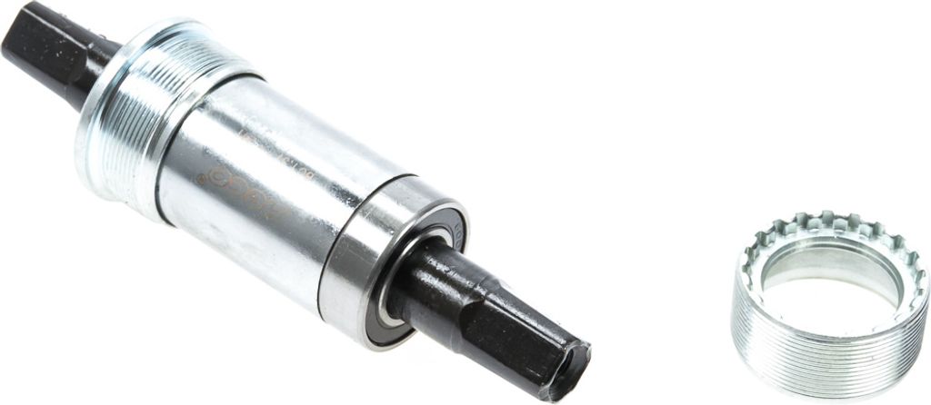 Fahrrad Innenlager NECO Kompakt Tretlager BSA68 131 mm Vierkant JIS 1.37x 24 Silber/Schwarz