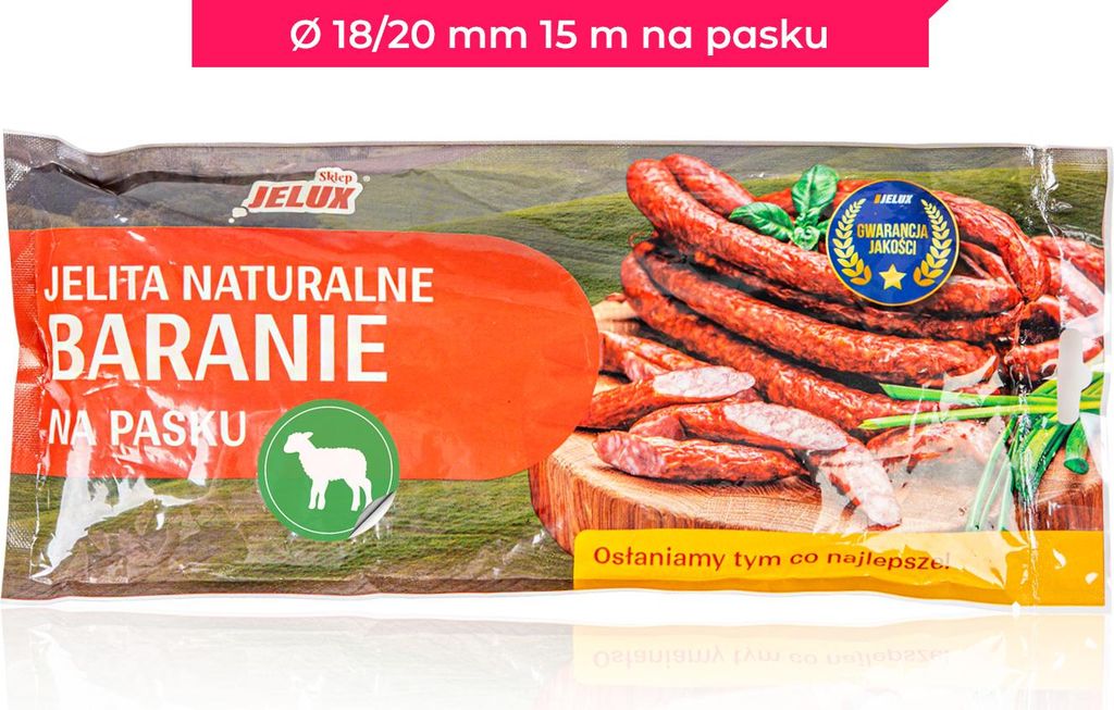 Jelita naturalne baranie 18/20, 15 + 5 mb na pasku na Zdjęcie produktu 