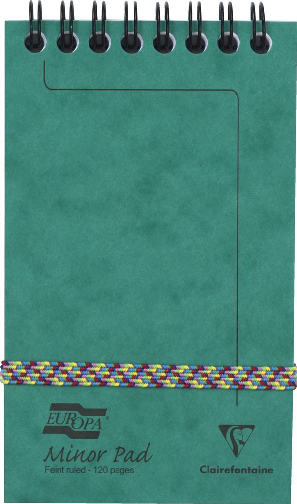 Clairefontaine 10x Block kopfseitig 7,6x12cm 60 Blatt liniert Grün 482/1152Z