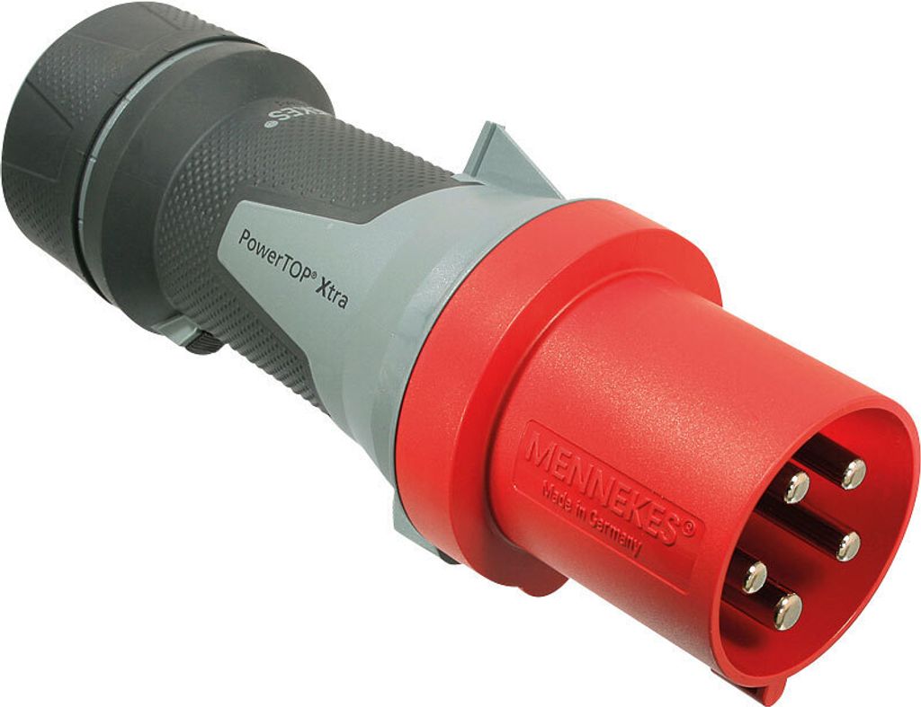 as-Schwabe MENNEKES CEE-Stecker 400V 63A Rot Schraubanschluss max. 16mm² IP44