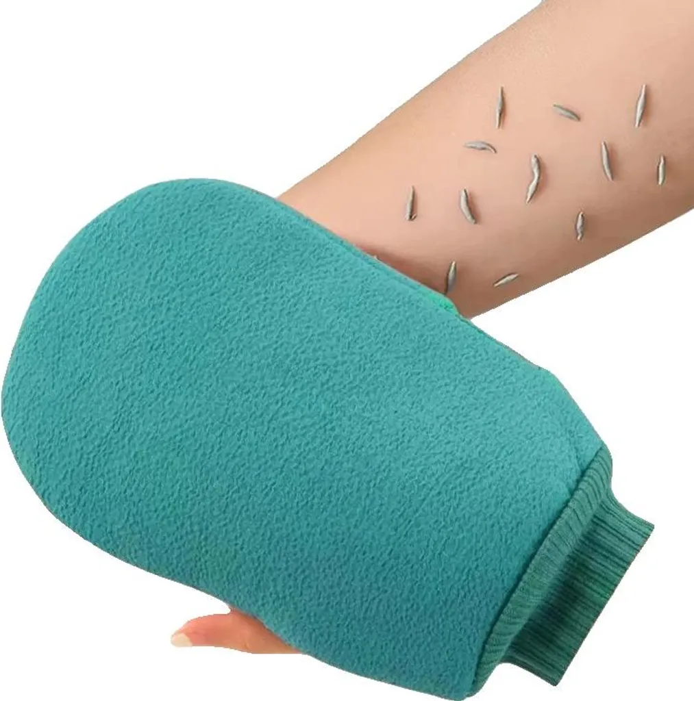 Guanto Scrub Naturale Verde | Pelle Liscia e Addio Peli Incarniti