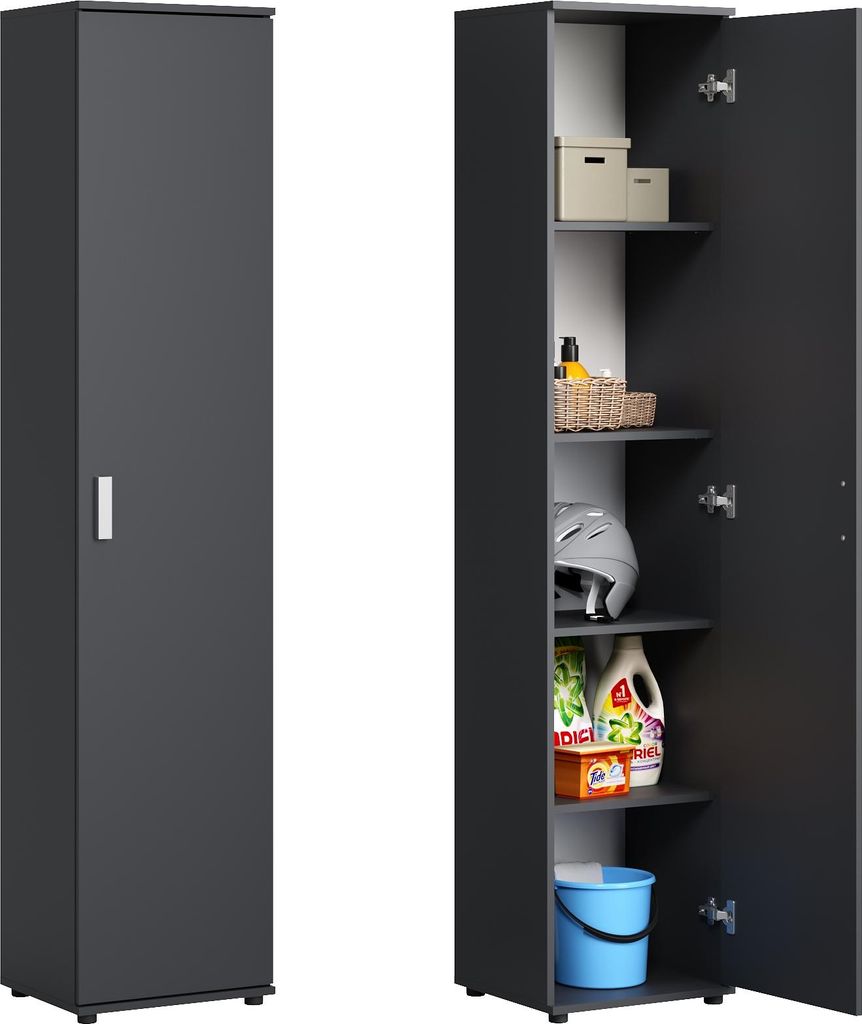 Armoire étroite polyvalente de 40 cm de large avec 1 porte Image du produit 