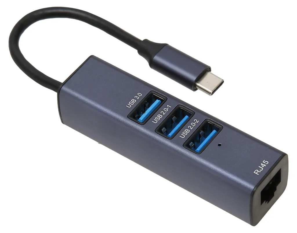 Adattatore USB-C a Ethernet RJ45 + 3 USB: Hub Portatile per Tablet