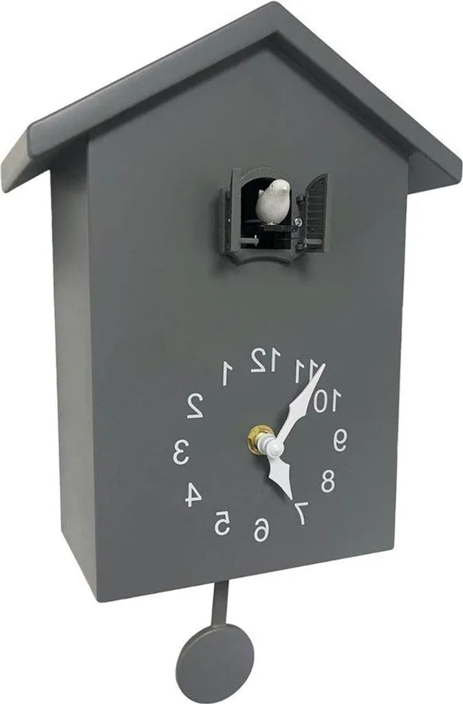 Horloge murale grise moderne 30cm - Pendule silencieuse design épuré