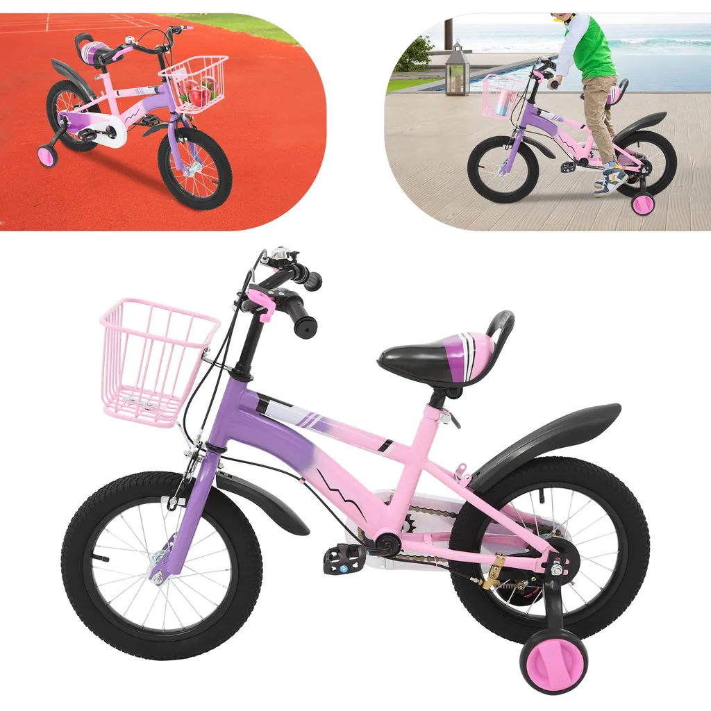Vélo enfant 14 pouces stable pour apprendre à rouler sans crainte