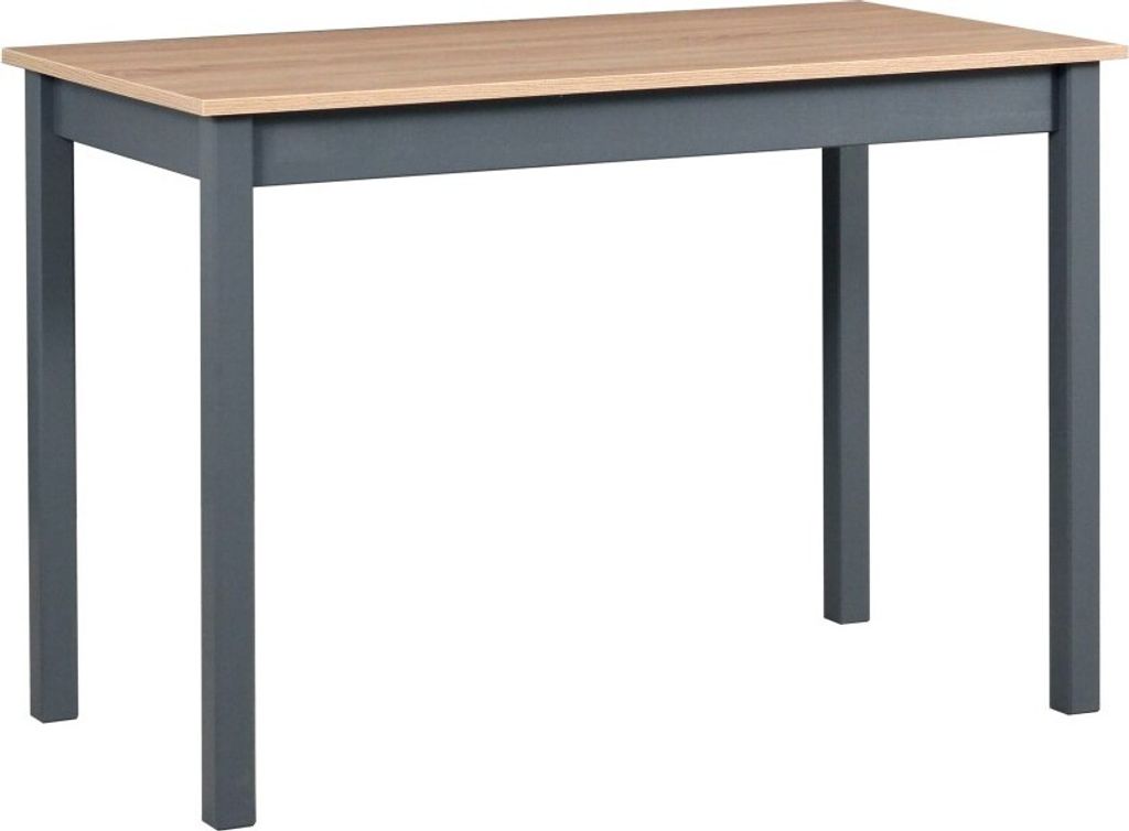 BETTSO Eleganter graphitfarbener Esstisch MAX II mit Eiche sonoma Platte für das Esszimmer