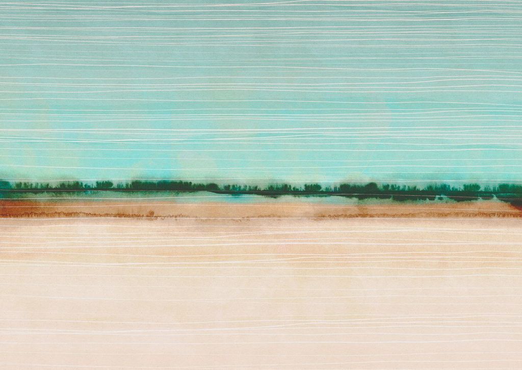 Komar Fototapete Drift Beige und Blau - 611219 - 350 x 250 cm