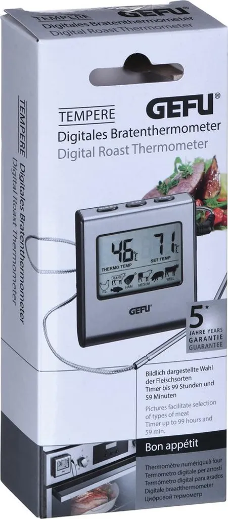 GEFU Termometro digitale per arrostire TEMPERE - 9